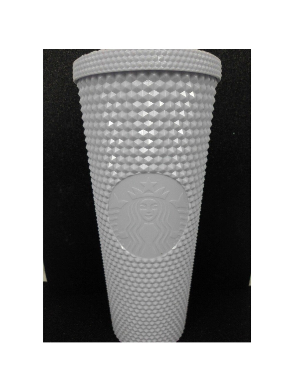 Starbucks Holiday White 24 oz Studded Cold Cup Tumbler with Lid Straw Coffee New
